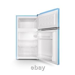 Montpellier Mab2035epb Retro Undercounter Fridge Freezer In Pale Blue