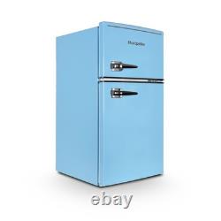 Montpellier Mab2035epb Retro Undercounter Fridge Freezer In Pale Blue