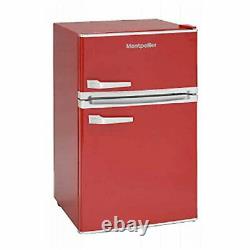 Montpellier Under Counter Mini Retro Fridge Freezer 26 Litres, Red MAB2035R