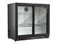 New Double Sliding Door Undercounter Bottle Cooler Pub Low Bar Beer Fridge Sp2s