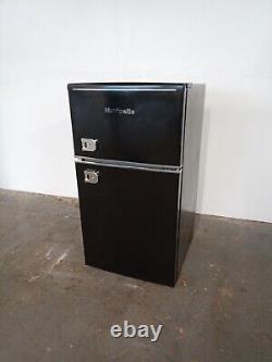 New Graded Black Montpellier MAB2035EK Retro Undercounter Fridge Freezer P23