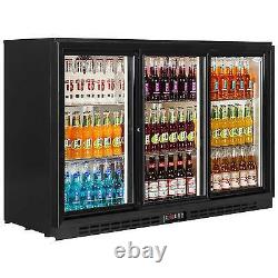 New Man Cave Undercounter Sliding 3 Door Drink Bottle Bar Cooler Fridge