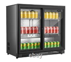 New Sliding Door Undercounter Man Cave Home Bar Beer Bottle Cooler Fridge £469