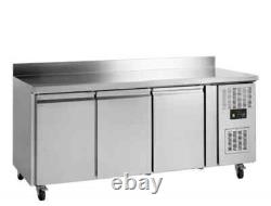 New Tefcold Gc73 Stainless Steel Gastronorm Refrigerator Prep Counter 3 Door