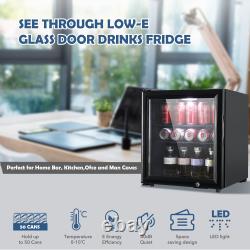 OYAJIA Under Counter Drinks Fridge 70L Beer / Wine Cooler With Glass Yjbppssohev