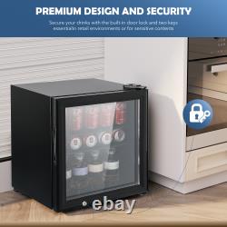 OYAJIA Under Counter Drinks Fridge 70L Beer / Wine Cooler With Glass Yjbppssohev