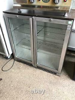 Osborne 2500t Back Bar Beer Cooler Undercounter Fridge Glass Door Used