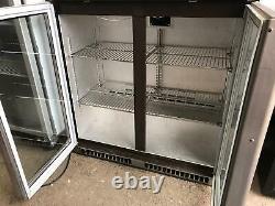 Osborne 2500t Back Bar Beer Cooler Undercounter Fridge Glass Door Used