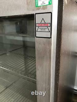 Osborne 2500t Back Bar Beer Cooler Undercounter Fridge Glass Door Used