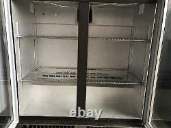 Osborne 2500t Back Bar Beer Cooler Undercounter Fridge Glass Door Used