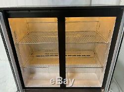 Osborne Double Glass Door Drinks Bottle Display Fridge Chiller Under Counter