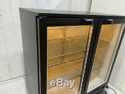 Osborne Double Glass Door Drinks Bottle Display Fridge Chiller Under Counter