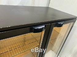 Osborne Double Glass Door Drinks Bottle Display Fridge Chiller Under Counter