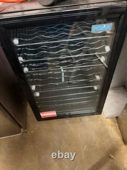 Polar CE204 48 Bottle Wine Cooler Fridge Under Counter Black Glass Door