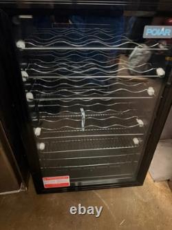 Polar CE204 48 Bottle Wine Cooler Fridge Under Counter Black Glass Door