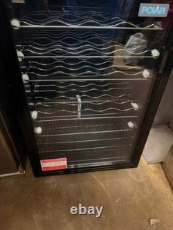 Polar CE204 48 Bottle Wine Cooler Fridge Under Counter Black Glass Door
