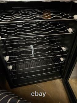 Polar CE204 48 Bottle Wine Cooler Fridge Under Counter Black Glass Door