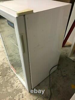 Polar CF750 Under Counter Display Fridge White 88 Ltr Glass Door Drink Cooler