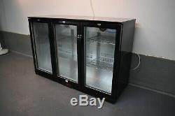 Polar Triple Door Glass Fronted Undercounter Bar Bottle Chiller 1350mm