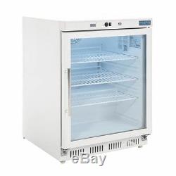 Polar Under Counter Display Fridge in White 2 Shelves and 1 Half Shelf 150L
