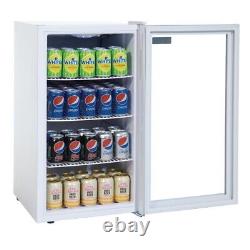 Polar Under Counter Display Fridge in White Finish with 1 Door Painted Steel