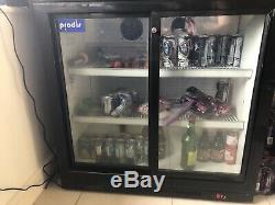 Prodis DBQ220LO under counter fridge/bottle cooler with keys and manual