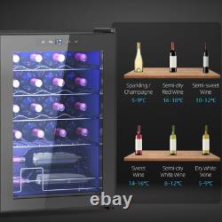 Quiet Freestanding Wine Fridge, 20 Bottle Under Counter Wine Cooler Fridge