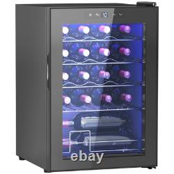 Quiet Freestanding Wine Fridge, 20 Bottle Under Counter Wine Cooler Fridge