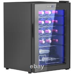 Quiet Freestanding Wine Fridge, 20 Bottle Under Counter Wine Cooler Fridge