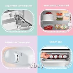 RCD93BL2(E) under Counter Fridge, 93L Small Fridge with Cooler Box, Interior Lig