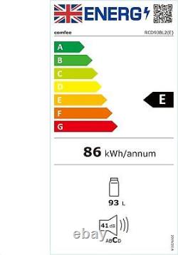 RCD93BL2(E) under Counter Fridge, 93L Small Fridge with Cooler Box, Interior Lig