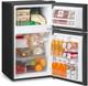 Rct87bl2(e) Under Counter Fridge Freezer, 87l Double Door Small Fridge Freezer W