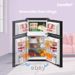 RCT87BL2(E) under Counter Fridge Freezer, 87L Double Door Small Fridge Freezer w
