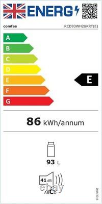 Retro Look Undercounter Fridge COMFEE' RCD93WH2UKRT White with Small Ice Box