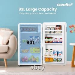 Retro Look Undercounter Fridge COMFEE' RCD93WH2UKRT White with Small Ice Box