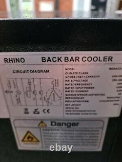 Rhino 2 Sliding Door Under Counter Man Cave Bulmers Bottle Cooler Fridge