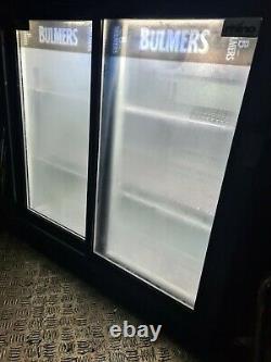 Rhino 2 Sliding Door Under Counter Man Cave Bulmers Bottle Cooler Fridge