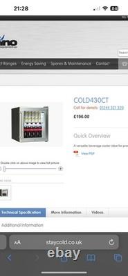 Rhino Silver Under Counter Beer Fridge Coors Branded New