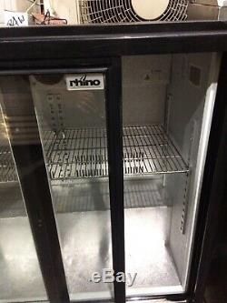 Rhino Under counter commercial double door glass fridge bottle cooler