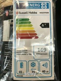 Russell Hobbs RHUCFF50B 50cm Wide Black Under Counter Fridge Freezer 1128
