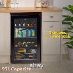 Russell Hobbs Under Counter Drinks Can Fridge 93 L Wine Cooler RH48BC101B New