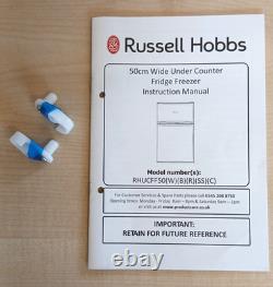 Russell Hobbs Under Counter Fridge Freezer 90L RHUCFF50 Red. Reversable Door