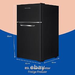 Russell Hobbs Undercounter Fridge Freezer Black 85L 48cm Wide RH85UCFF482E1B