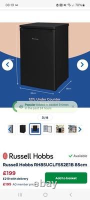 Russell hobbs, under counter fridge- black