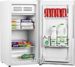 SFR44WE 83L White Freestanding under Counter Fridge with Ice Box, 2 Glass Shelve