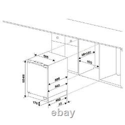 SIA 136L Built In White Integrated Under Counter Fridge RFU101