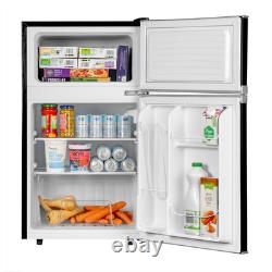 SIA 88L Freestanding Undercounter Fridge Freezer, Black GRADED