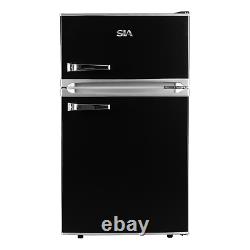 SIA 88L Freestanding Undercounter Fridge Freezer in Black