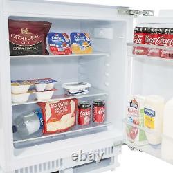 SIA Built In White Integrated Under Counter Fridge And Freezer Twin Pack