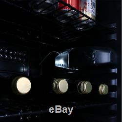 SIA DC1BL 126L Glass Door Black Under Counter Beer & Drinks Fridge Wine Cooler